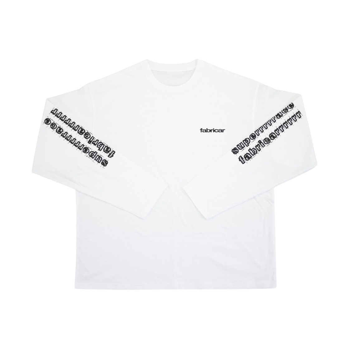 [KREAM 단독 / 예약 배송] 파브리카 X 슈퍼레이스 로고 롱슬리브 화이트([KREAM 단독 / 예약 배송] Fabricar x SUPERRACE Logo Long Sleeve T-Shirts White)