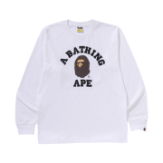 BAPE College L/S T-Shirt White