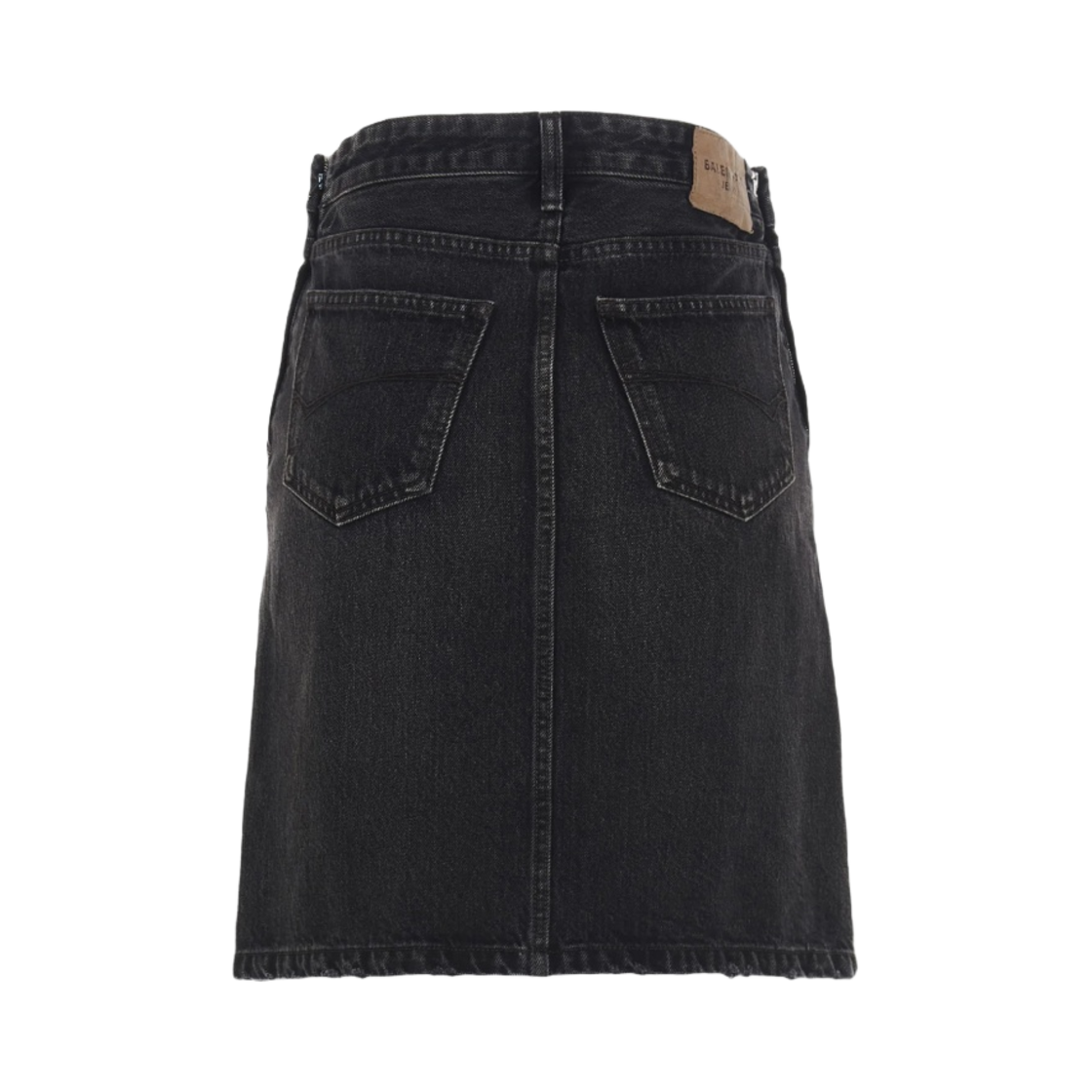 (W) 발렌시아가 플랫그라운드 A-라인 데님 스커트 블랙((W) Balenciaga Flatground A-Line Denim Skirt Black) - 2