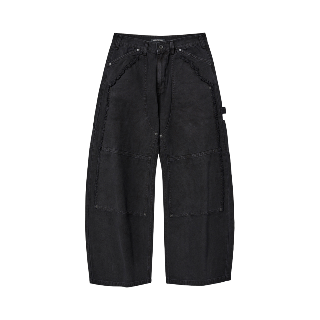 해칭룸 빈티지 더블 니 팬츠 블랙(Hatchingroom VTG Double Knee Pants Black)