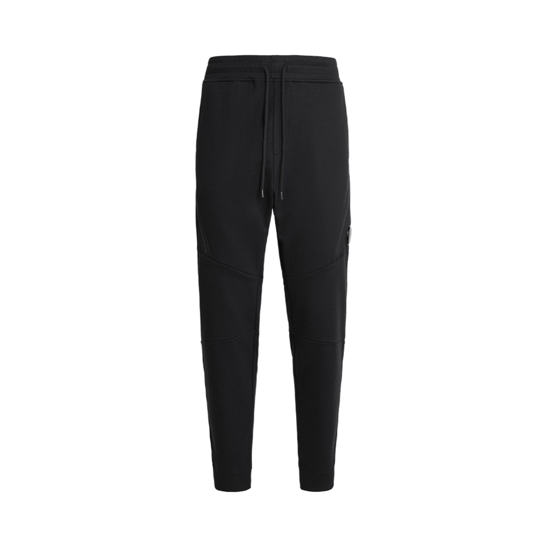 15CMSP084A005086W999 C.P. Company Diagonal Raised Fleece Zipped Track Pants Black - 23FW