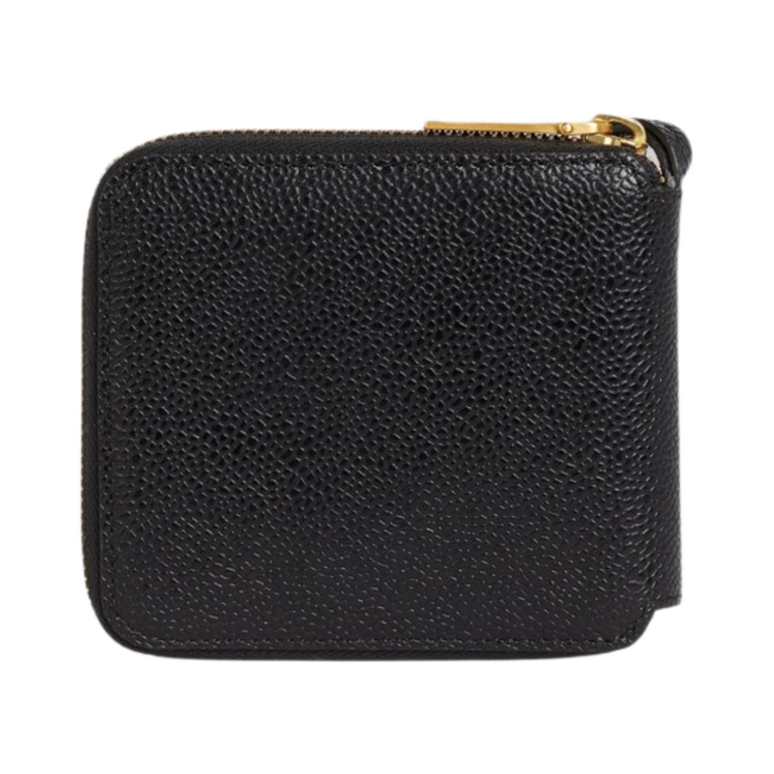 톰브라운 페블 그레인 레더 디보스드 사선 컴팩트 지퍼 스트랩 지갑 블랙(Thom Browne Black Pebble Grain Leather Debossed 4-Bar Compact Zip Strap Wallet Black) - 3