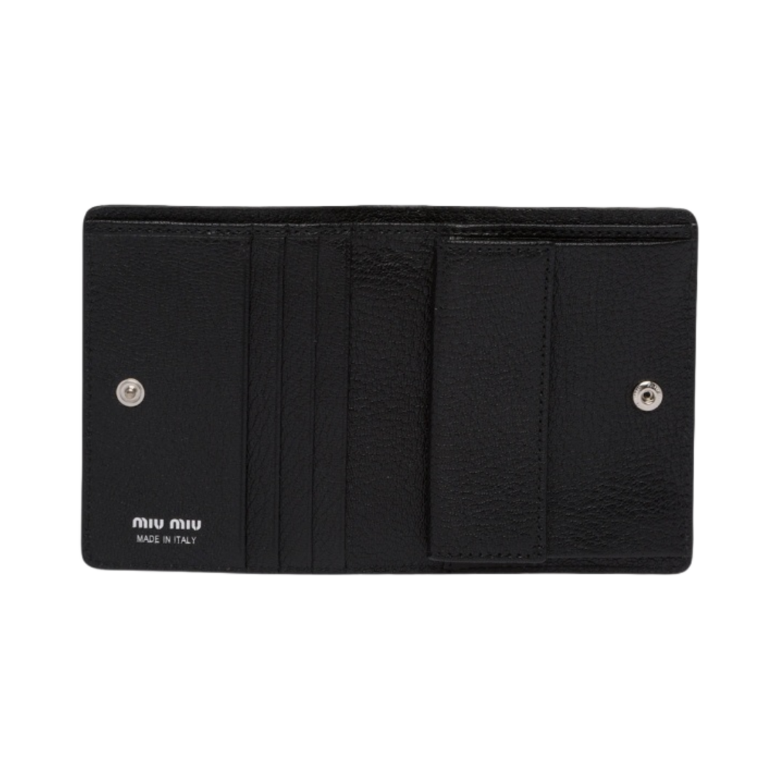 미우 미우 스몰 마드라스 가죽 지갑 블랙(Miu Miu Small Madras Leather Wallet Black) - 2
