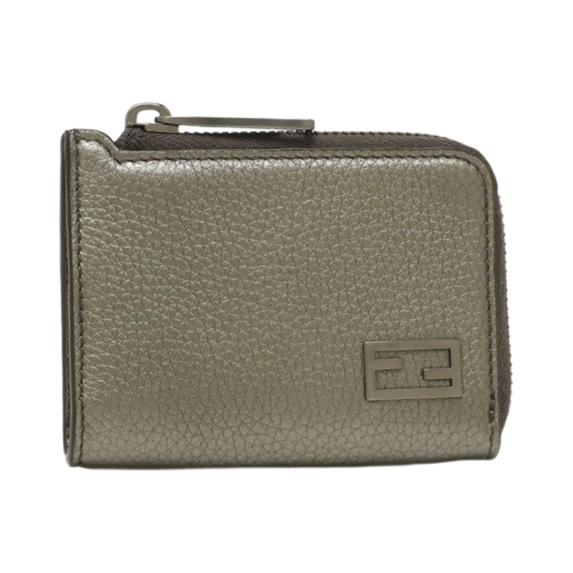 7M0330AJJ1F1HR3 Fendi Leather Card Holder Grey