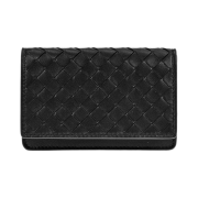 Bottega Veneta Flap Card Case Black