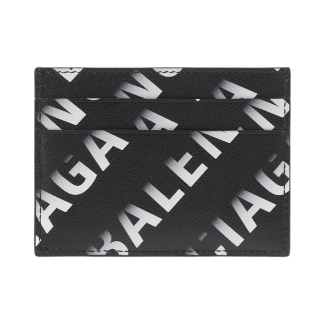 발렌시아가 그레이 그라디언트 로고 캐쉬 카드 홀더 블랙(Balenciaga Cash Card Holder Grey Gradient Logo Printed Black) - 2
