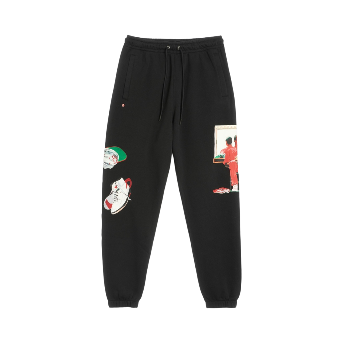조던 플라이트 아티스트 시리즈 바이 제이콥 로체스터 플리스 팬츠 블랙 - 아시아(Jordan Flight Artist Series By Jacob Rochester Fleece Pants Black - Asia) - 1
