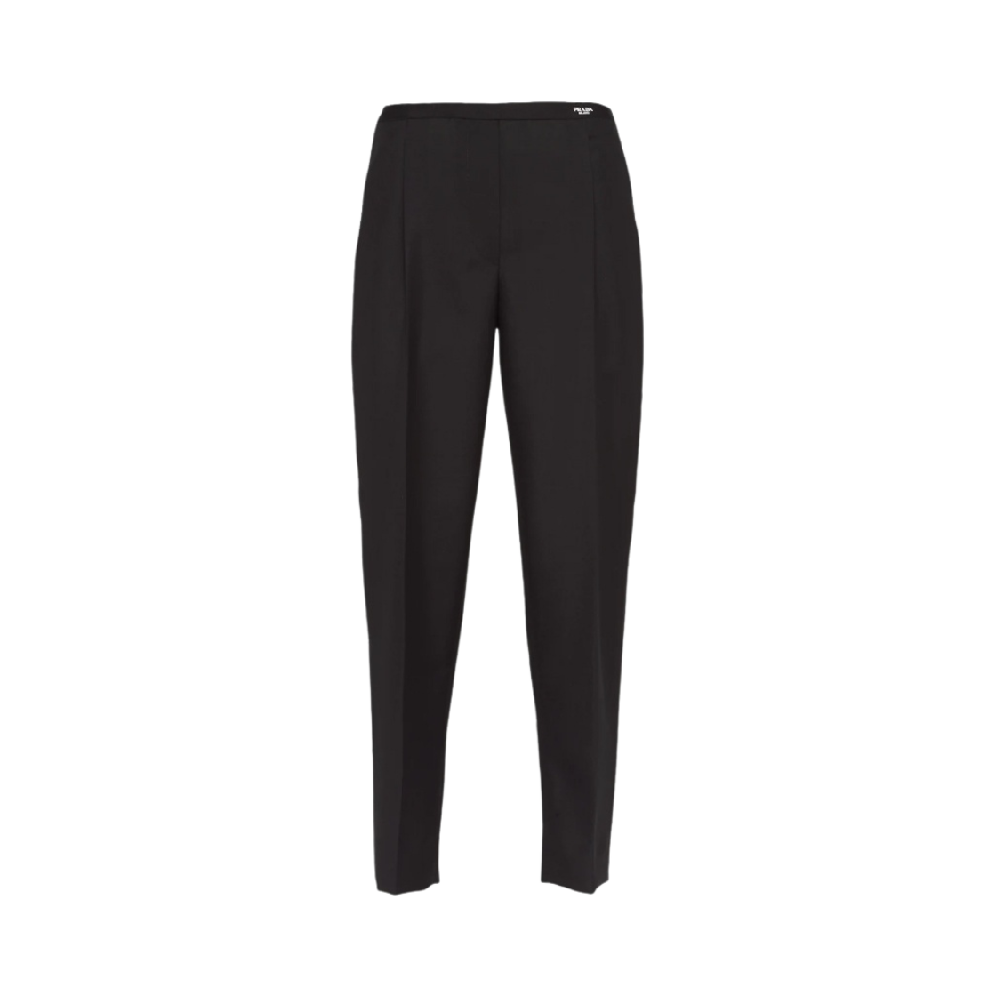 (W) 프라다 키드 모헤어 팬츠 블랙((W) Prada Kid Mohair Pants Black) - 1