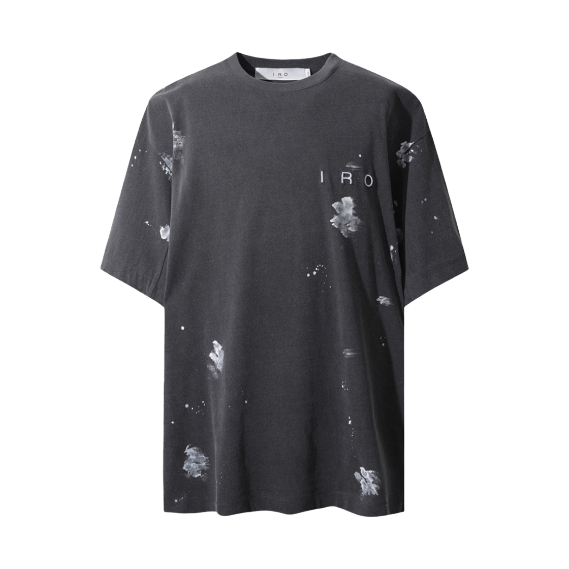 이로 페인트 프린팅 로고 반팔 티셔츠 블랙(Iro Paint Printing Logo Short Sleeves T-Shirt Black) - 1