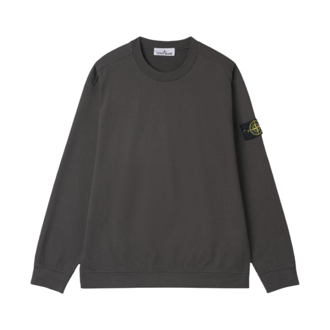 771563750-V0065 Stone Island 63750 Garment Dyed Gauzed Cotton Crewneck Sweatshirt Dark Grey - 22FW
