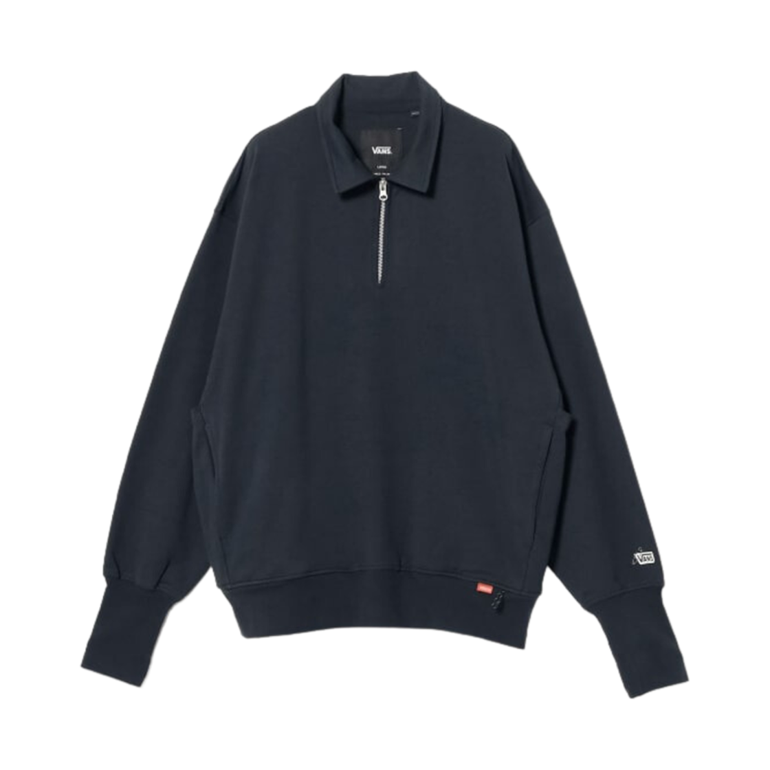 반스 x 빔즈 TDC 하프 집 스웨트셔츠 네이비 블레이저(Vans x Beams TDC Half Zip Sweatshirt Navy Blazer)