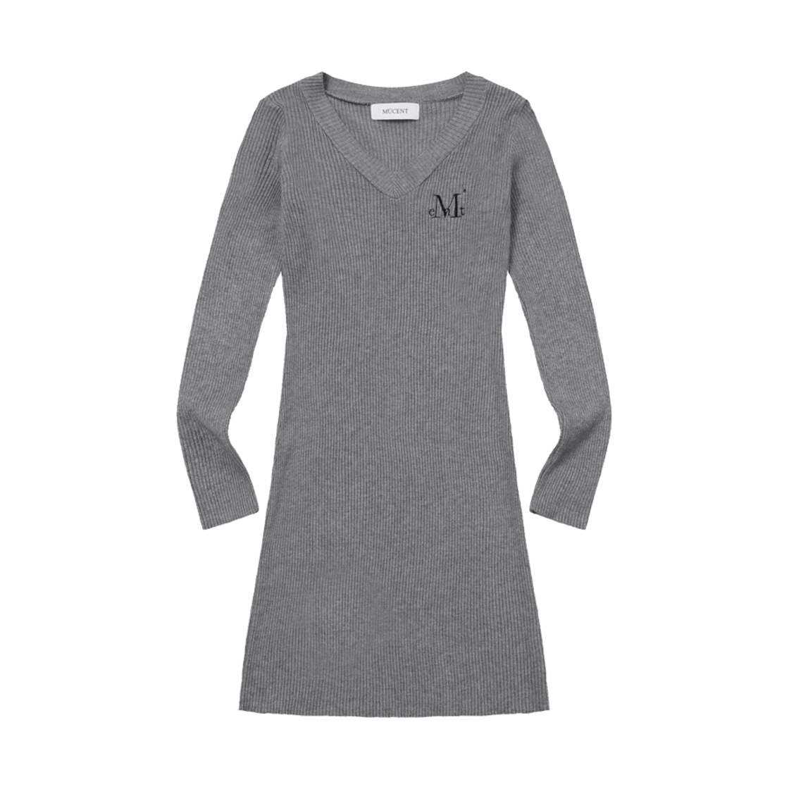 P00000TT_02 MUCENT Panny V-Neck Slim Fit Ops Gray