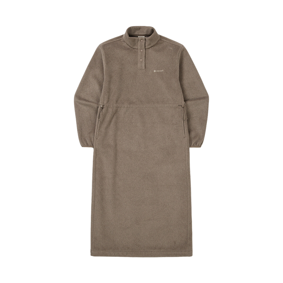 (W) 스노우 피크 웜 플리스 스탠드넥 원피스 브라운((W) Snow Peak Warm Fleece Stand Neck One Piece Brown)