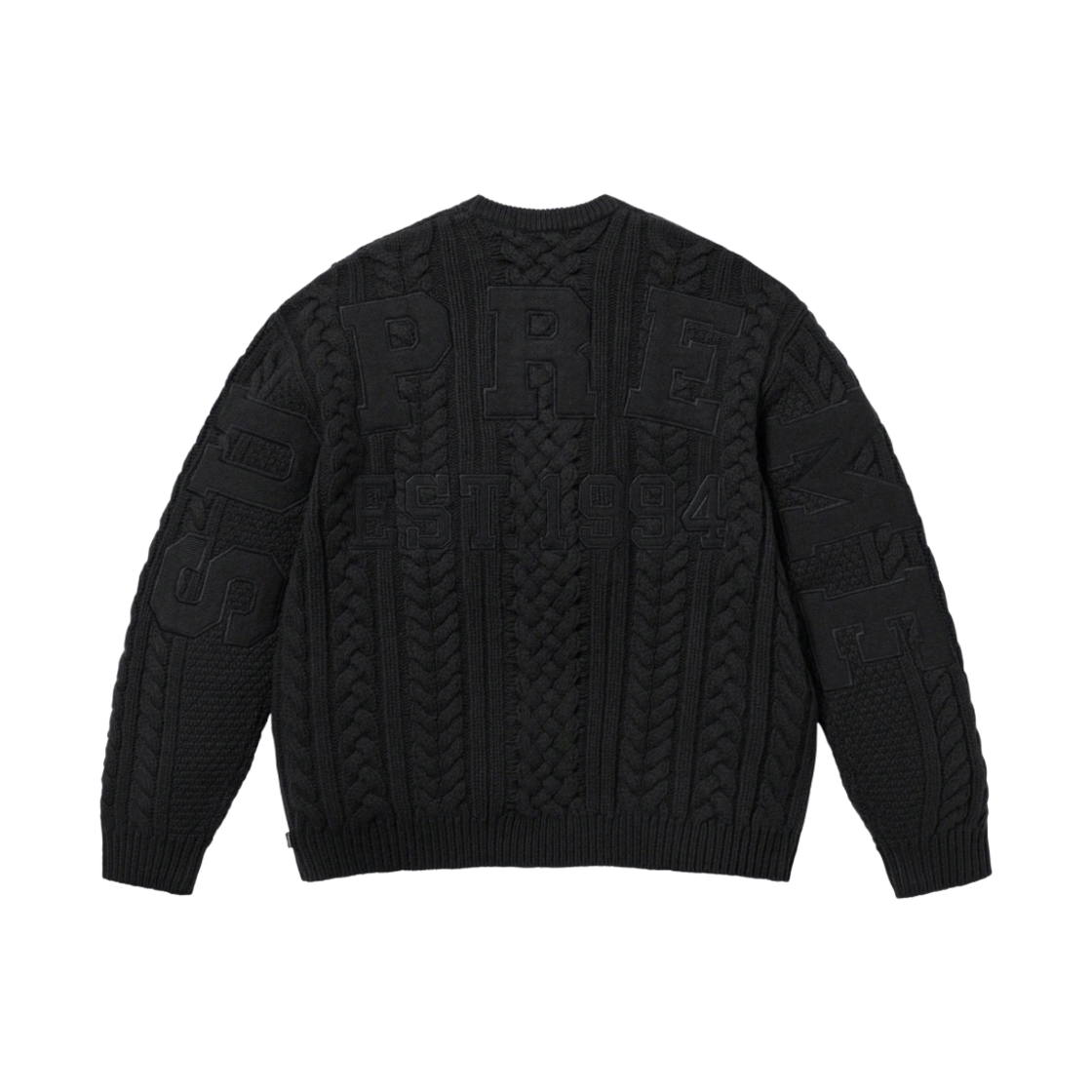 슈프림 아플리케 케이블 니트 스웨터 블랙 - 23FW(Supreme Applique Cable Knit Sweater Black - 23FW) - 2