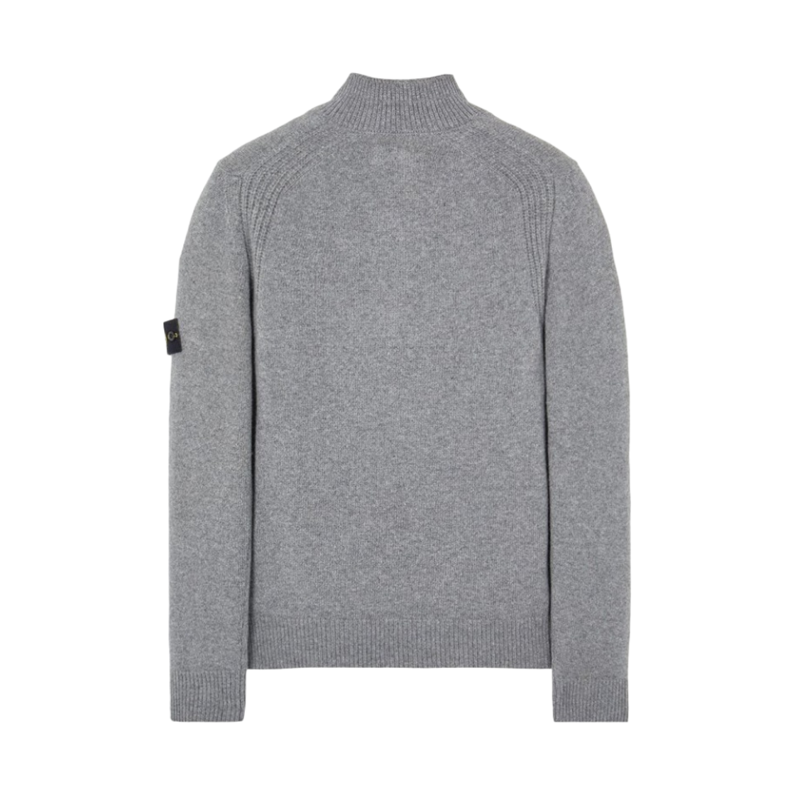 스톤 아일랜드 540A3 하이 넥 하프 버튼 램스울 니트 그레이 - 21FW(Stone Island 540A3 High Neck Half Button Lambswool Knit Grey - 21FW) - 2