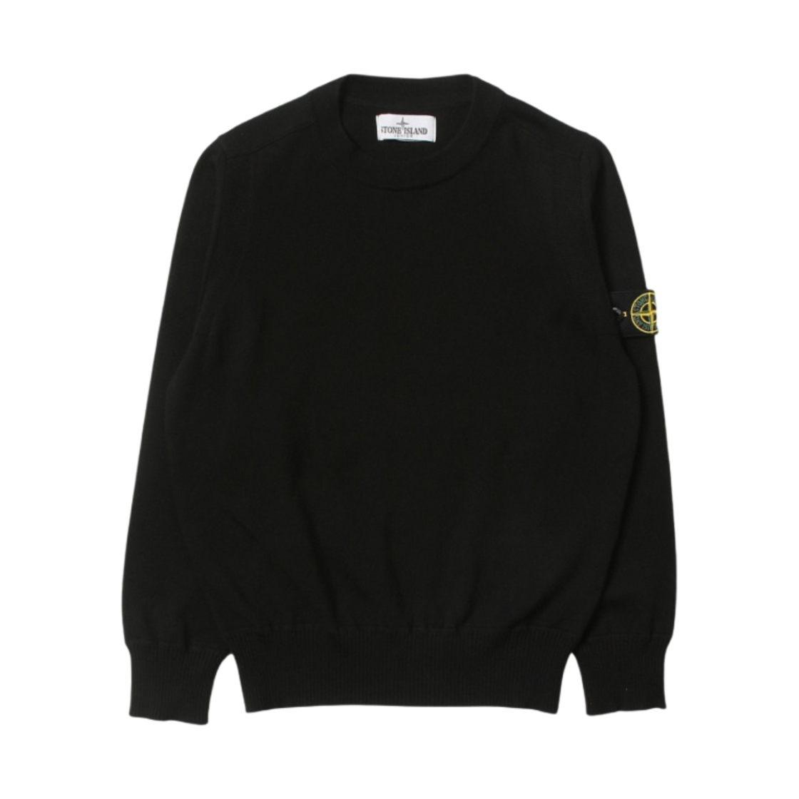 7616502A4-V0029 (Kids) Stone Island 502A4 Crewneck Knit Black - 22SS