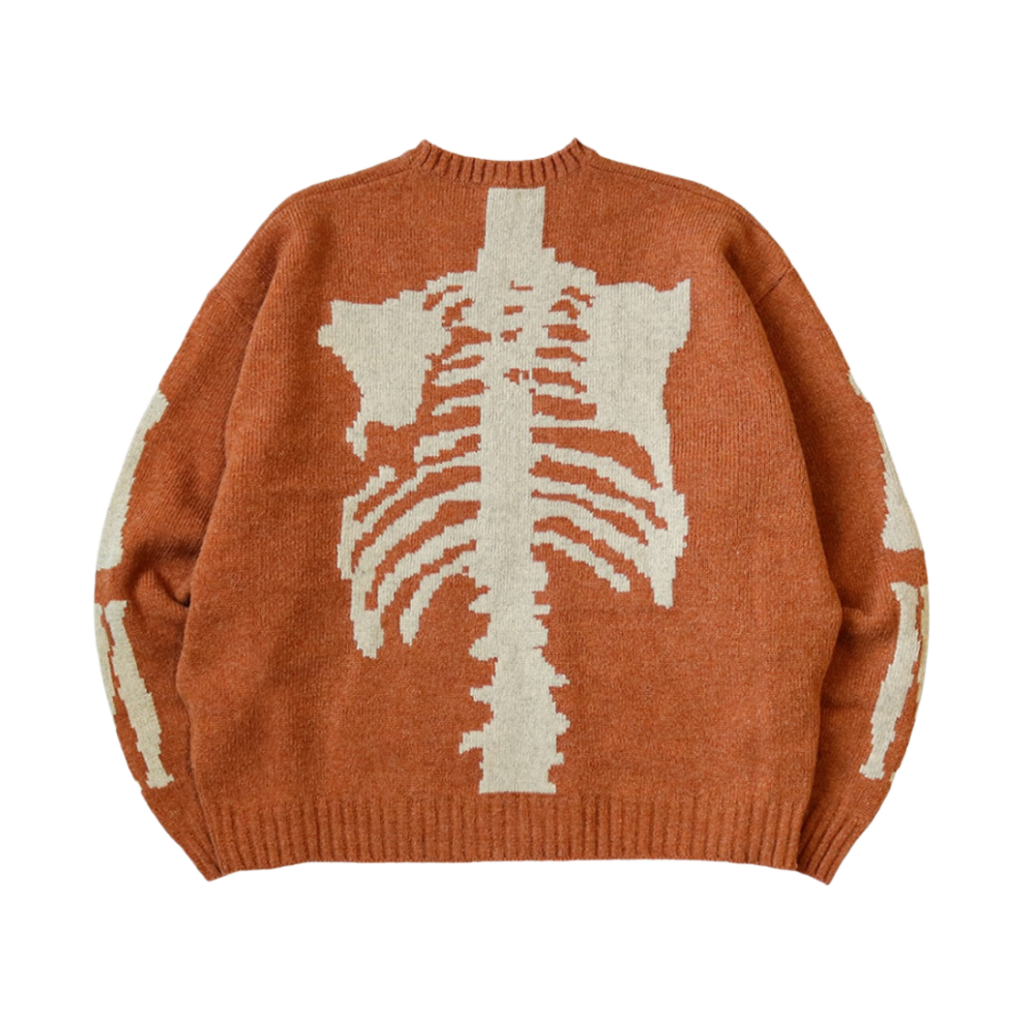 캐피탈 5G 울 본 크루넥 스웨터 오렌지(Kapital 5G Wool Bone Crewneck Sweater Orange)