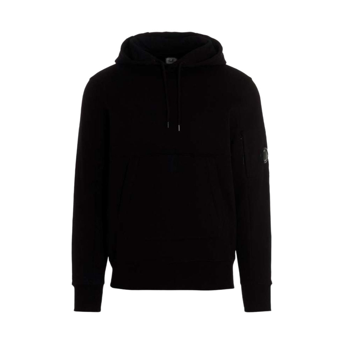 11CMSS056A005086W999 C.P. Company Diagonal Raised Fleece Pullover Hoodie Black - 21FW