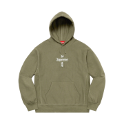 Supreme Cross Box Logo Hooded Sweatshirt Light Olive - 20FW