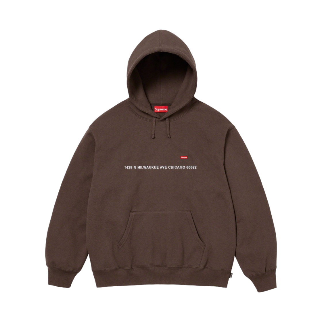 슈프림 시카고 샵 스몰 박스 후드 스웨트셔츠 다크 브라운 - 23FW(Supreme Chicago Shop Small Box Hooded Sweatshirt Dark Brown - 23FW) - 1