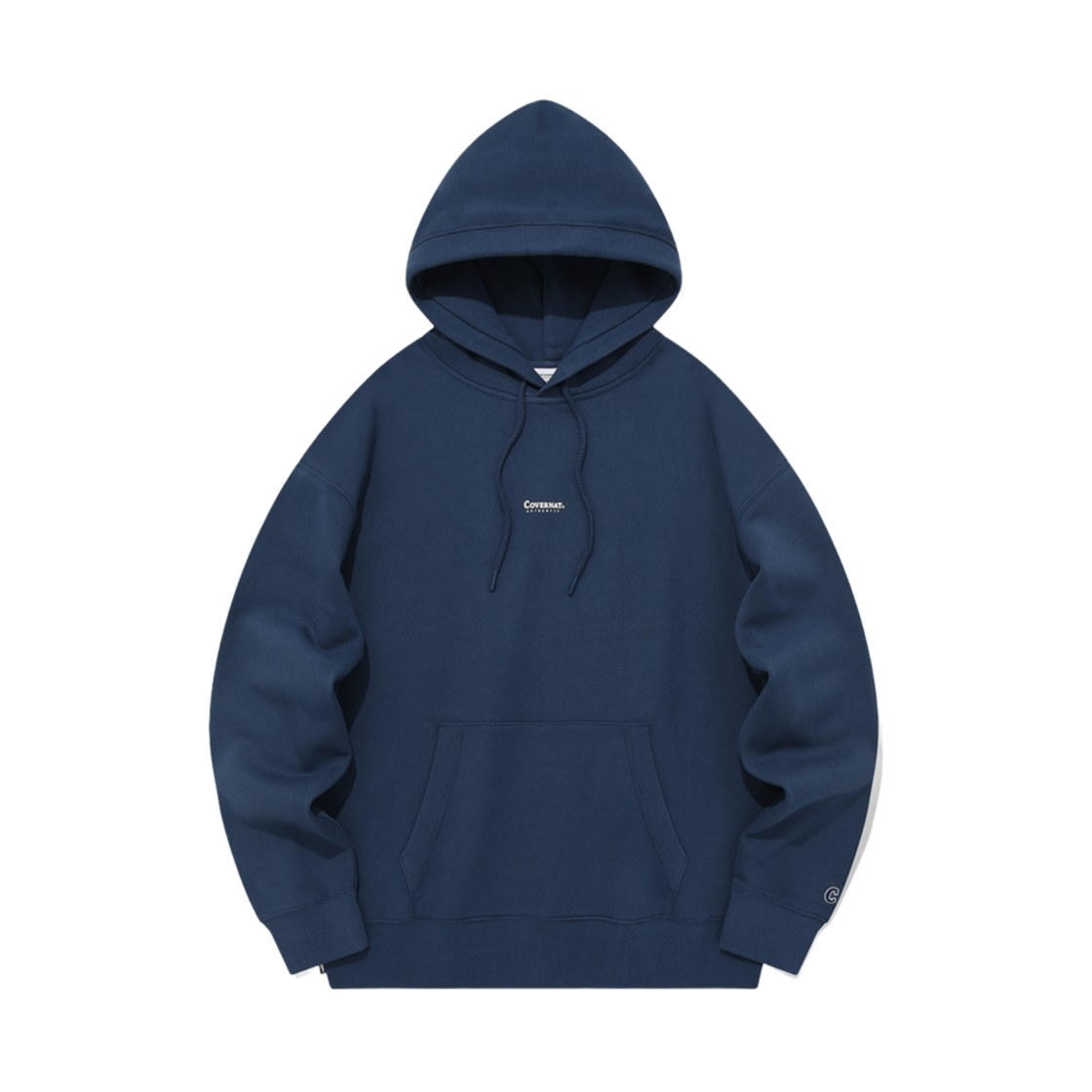 커버낫 오버핏 스몰 어센틱 로고 후디 다크 블루(Covernat Oversized Fit Small Authentic Logo Hoodie Dark Blue)