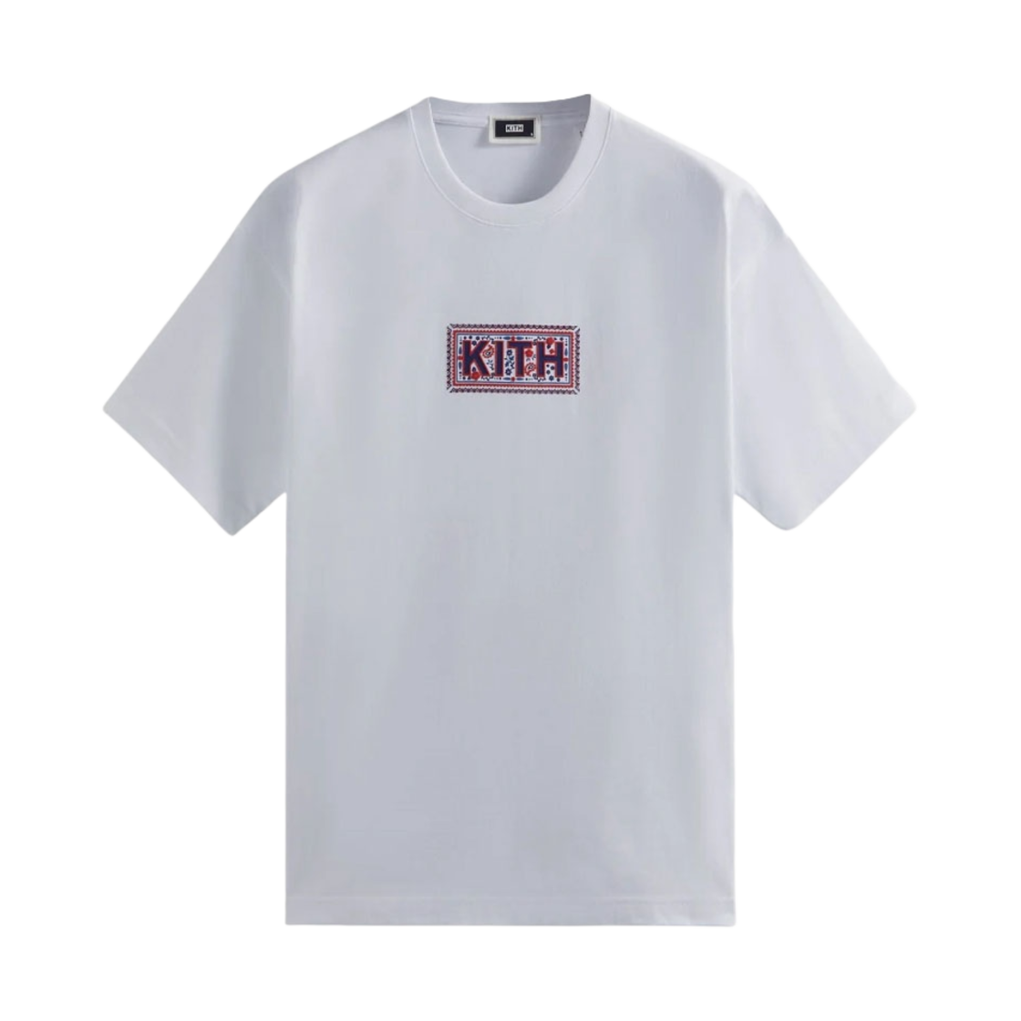 키스 니들포인트 클래식 로고 티셔츠 화이트(Kith Needlepoint Classic Logo T-Shirt White) - 1