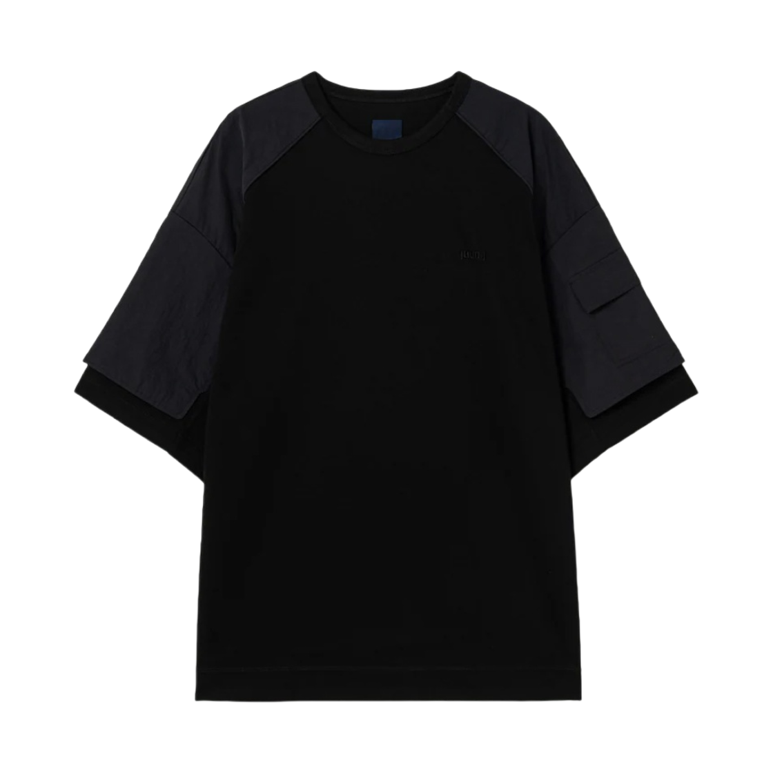 준지 코튼 레이어드 티셔츠 블랙 - 23FW(Juun.J Cotton Layered T-Shirt Black - 23FW)