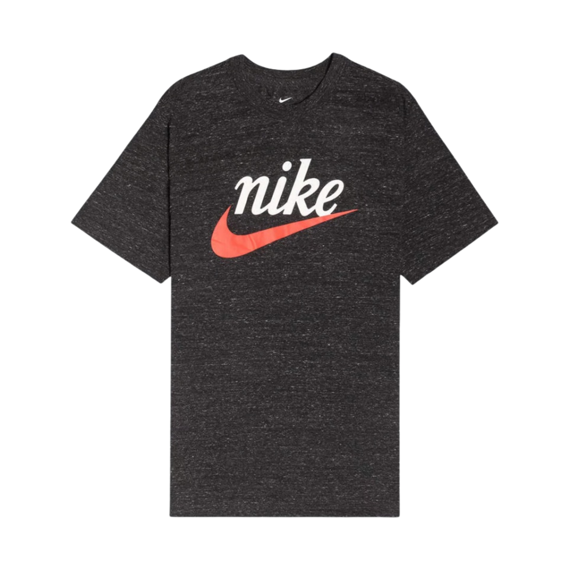 CK2382-010 Nike NSW Heritage Logo T-Shirt Black Habanero Red - Asia