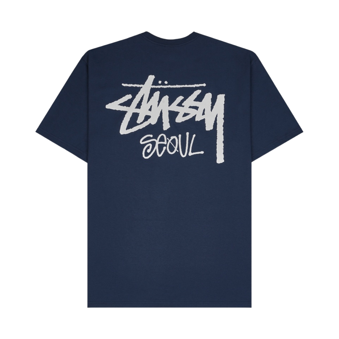 스투시 스탁 서울 티셔츠 네이비(Stussy Stock Seoul T-Shirt Navy)