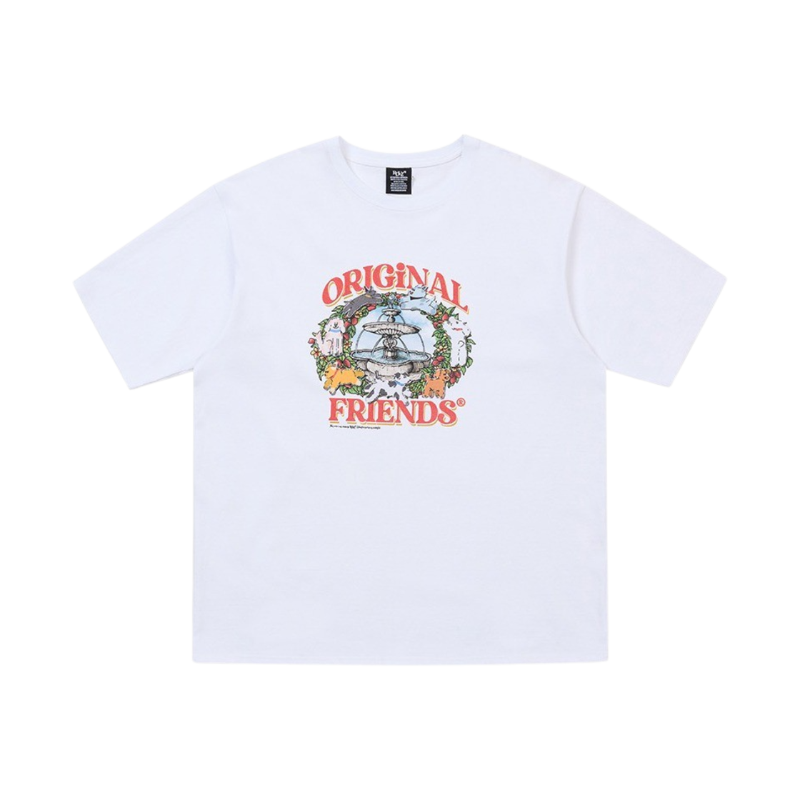알디브이제트 오리지널 퍼피 프랜즈 티셔츠 화이트(RDVZ Original Puppy Friends T-shirt White)