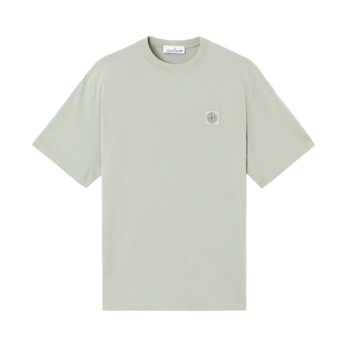 K1S1521000-34S0115-V0055 Stone Island 2100034 Combed Organic Cotton Jersey Short-Sleeve T-Shirt with Compass Patch Sage Green - 25SS