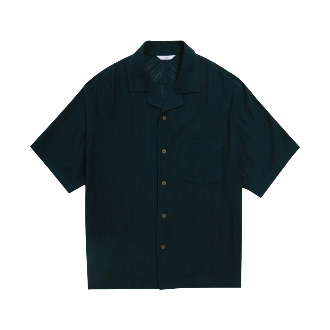 에스티유 백 레글런 엠보 스트라이프 셔츠 네이비