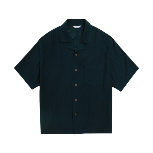 2502MSSNV STU Back Raglan Embo Stripe Shirt Navy