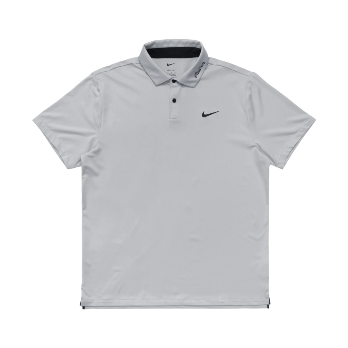 말본 골프 x 나이키 드라이핏 투어 솔리드 폴로 라이트 스모크 그레이(Malbon Golf x Nike Dri-Fit Tour Solid Polo Light Smoke Grey) - 1