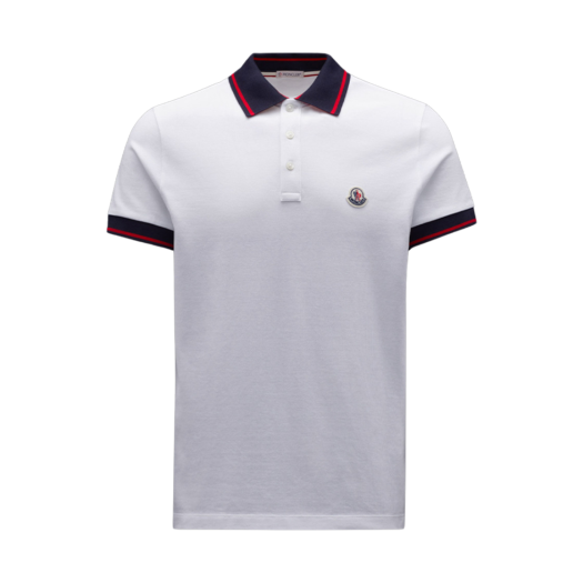 Moncler Logo Polo Shirt Optical White - 23FW