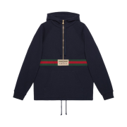 (W) Gucci Web with Vintage Logo Sweatshirt Ink Blue