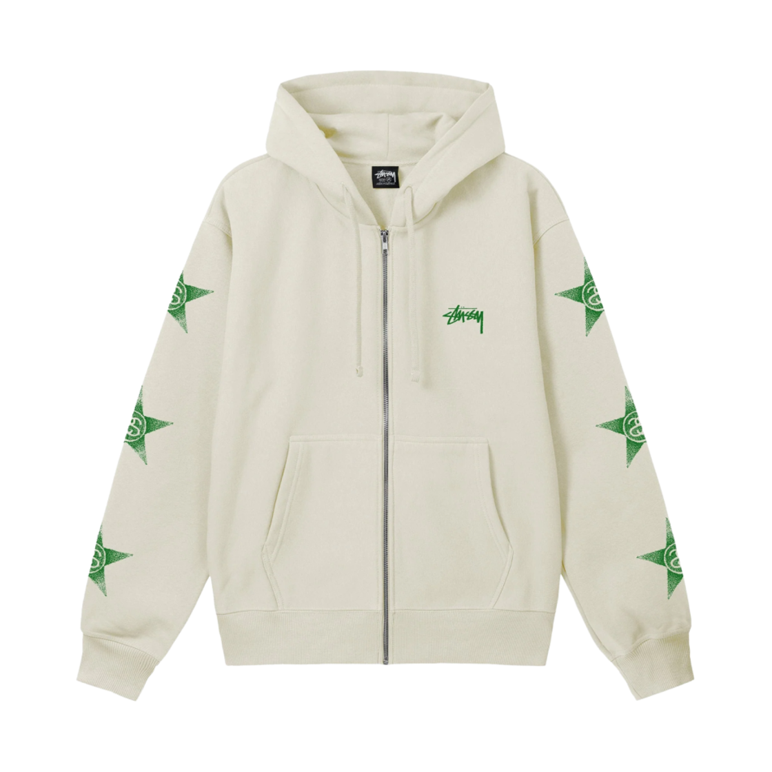 스투시 스타 후드 집업 스톤(Stussy Stars Zip Hoodie Stone) - 1
