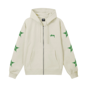 Stussy Stars Zip Hoodie Stone