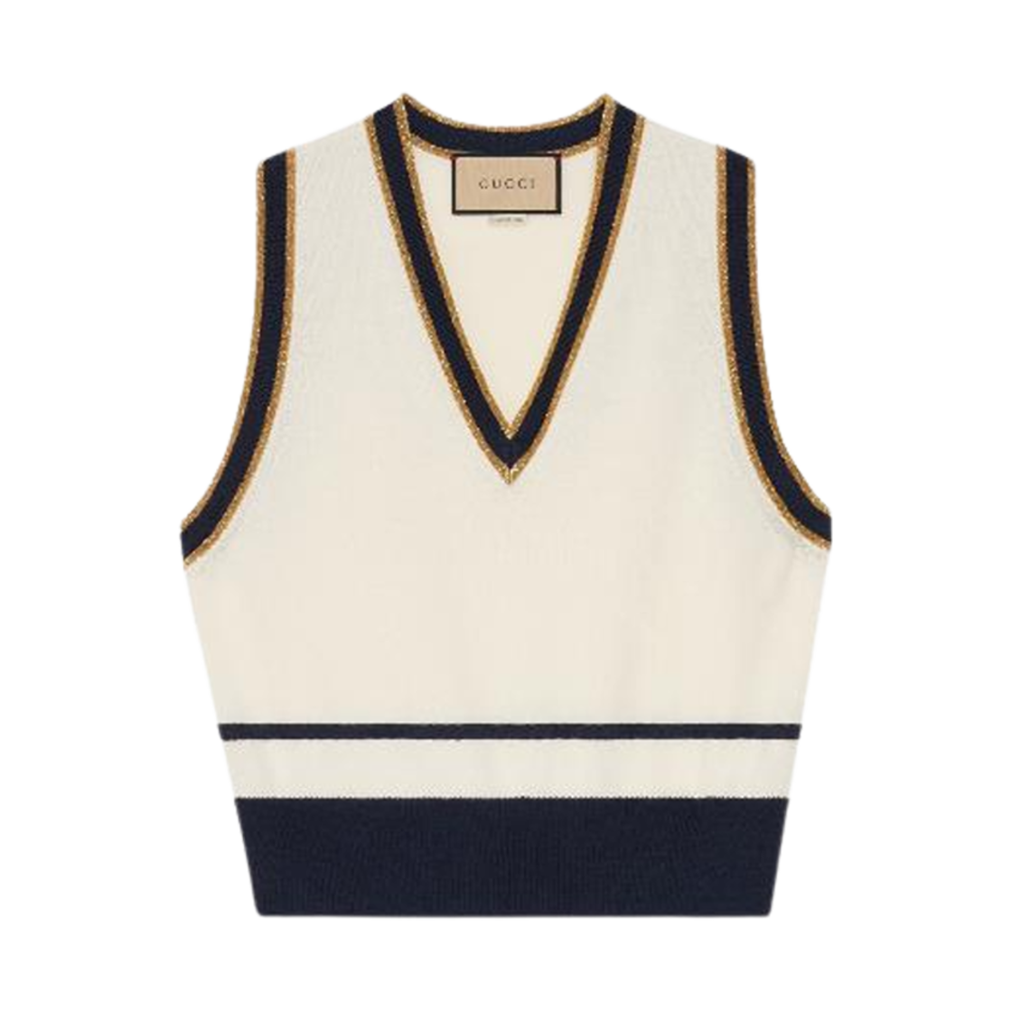 727431-XKCNW-9661 (W) Gucci Fine Wool Vest Ivory