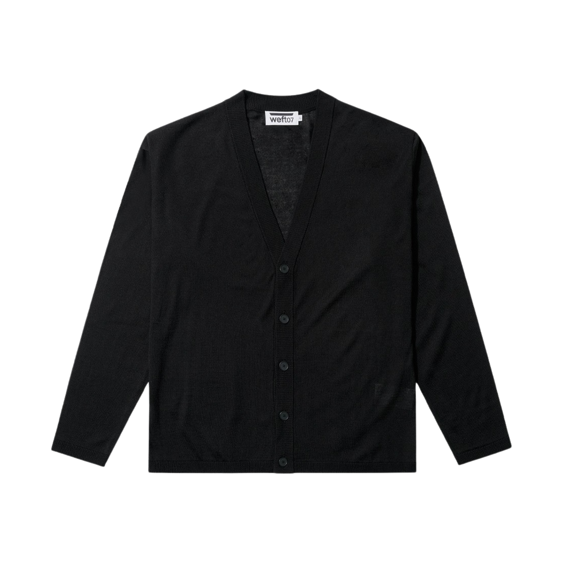 웨프트07 미니멀 가디건 블랙(Weft07 Minimal Cardigan Black)
