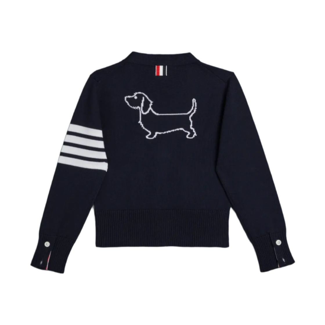 (키즈) 톰브라운 울 캐시미어 사선 헥터 클래식 가디건 네이비((Kids) Thom Browne Wool Cashmere 4-Bar Hector Classic Cardigan Navy) - 2