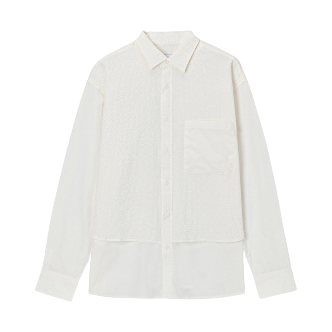 타이핑 미스테이크 레이어드 셔츠 화이트 - 22FW