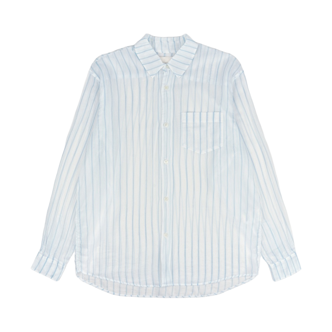 아워레가시 이니셜 셔츠 화이트 레이온 플레이트 스트라이프(Our Legacy Initial Shirt White Rayon Plait Stripe) - 1