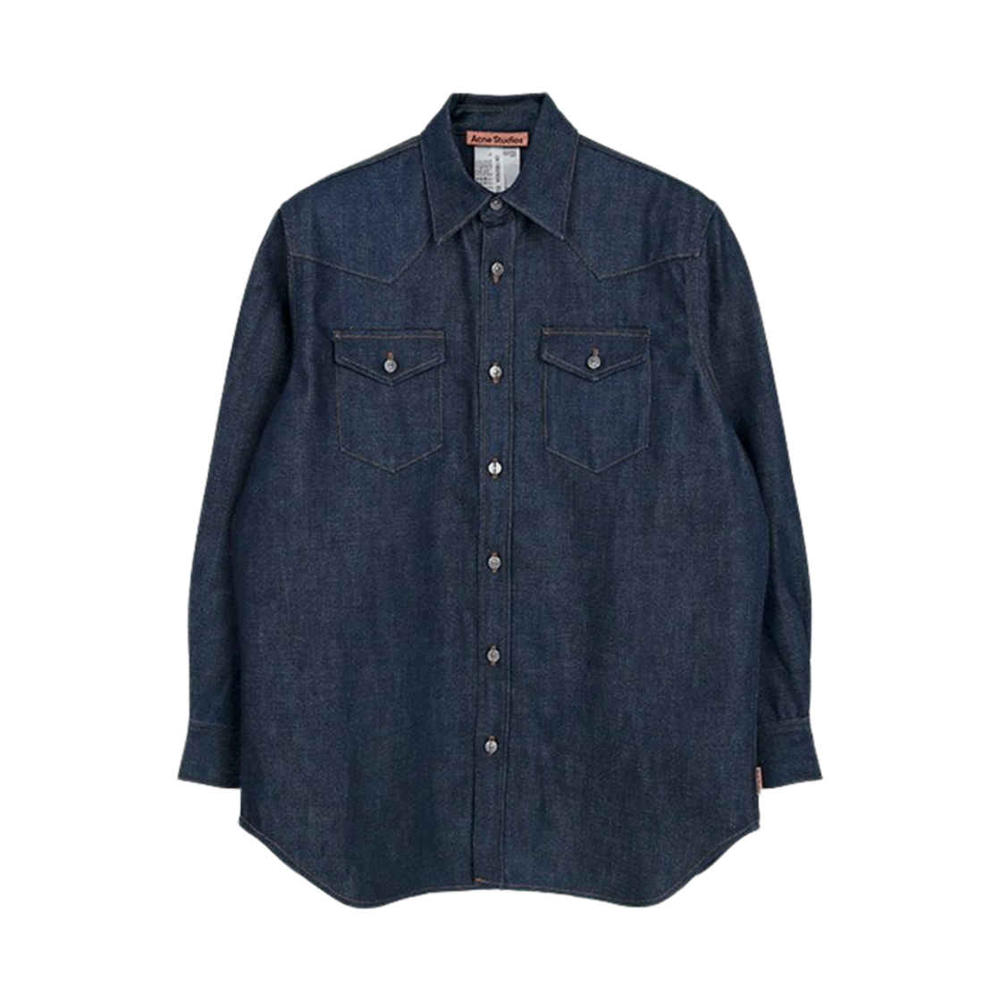 BB0510-135 Acne Studios Denim Button-Up Shirt Blue