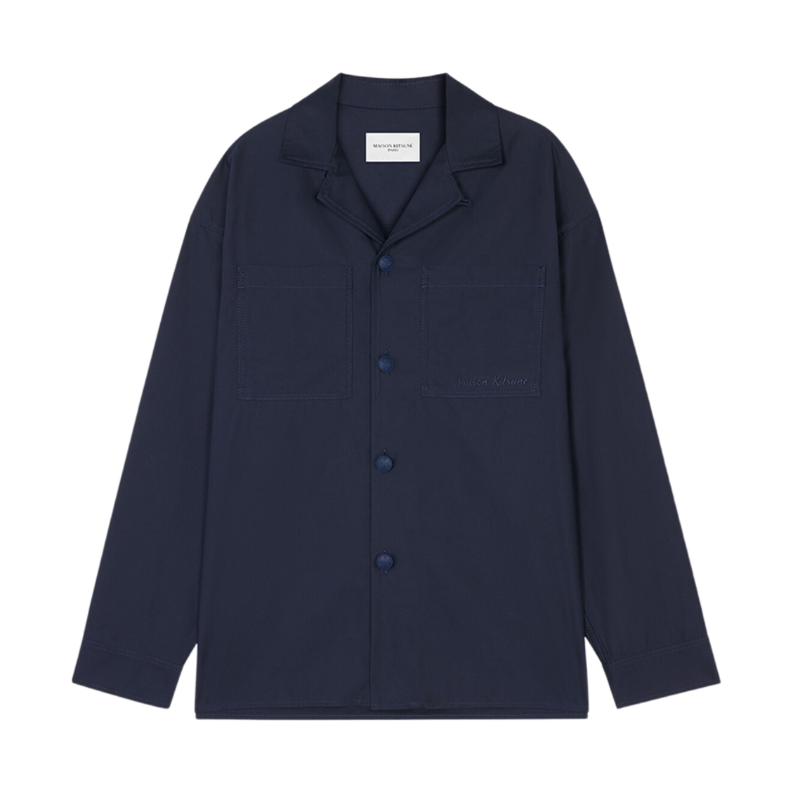 KM00410WW0075-P498 Maison Kitsune Overshirt Dark Navy