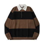 Studio Nicholson Tarak Knit Peat Black Stripe