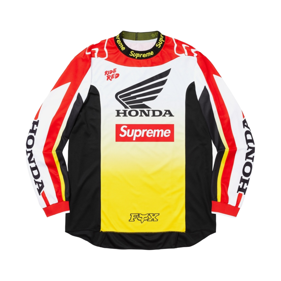 - Supreme x Honda x Fox Racing Moto Jersey Top Red - 19FW
