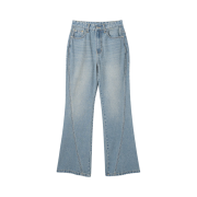 Millo Women Curved Flare Jeans Vintage Blue