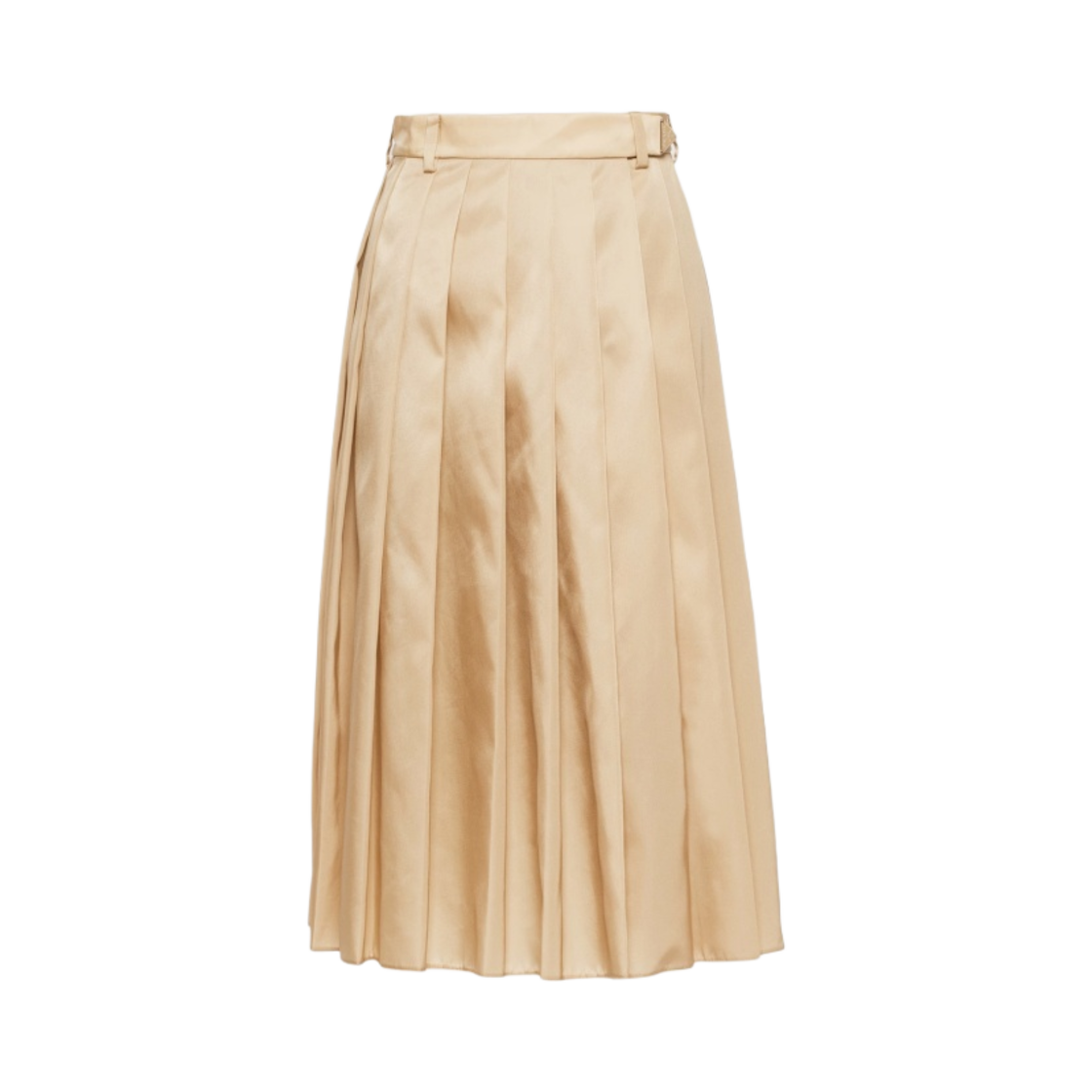 (W) 프라다 리나일론 플리티드 스커트 데저트 베이지((W) Prada Re-Nylon Pleated Skirt Desert Beige) - 1