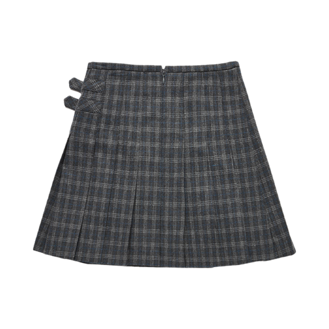 (W) 던스트 버클 플리츠 미니 체크 스커트 그레이 체크((W) Dunst Buckle Pleats Mini Check Skirt Grey Check) - 2